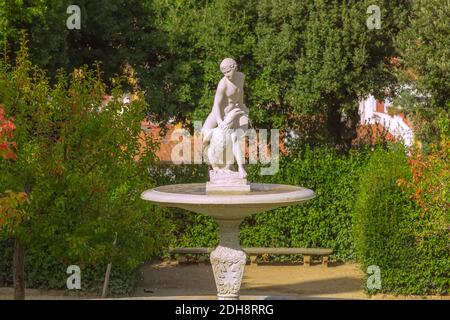 Statua della Fontana nei giardini di Boboli, Firenze, Italia Foto Stock