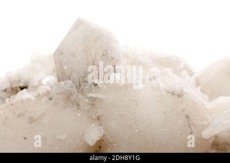 Un grande campione di stilbite con calcio e pirite Foto Stock