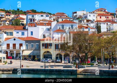 Pylos, Grecia vista panoramica della città Foto Stock