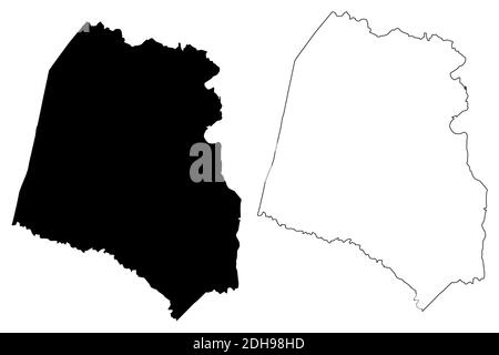 Union County, state of South Carolina (Stati Uniti, Stati Uniti d'America, Stati Uniti, Stati Uniti, Stati Uniti), illustrazione vettoriale mappa, schizzo mappa Union Illustrazione Vettoriale