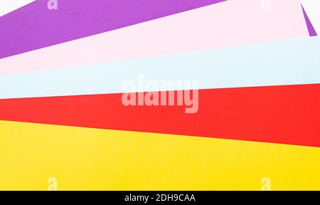 Strisce di cartone colorato, tavolozza di carta colorata, layout Foto Stock