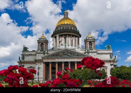 Cattedrale di San Isacco - San Pietroburgo Russia Foto Stock