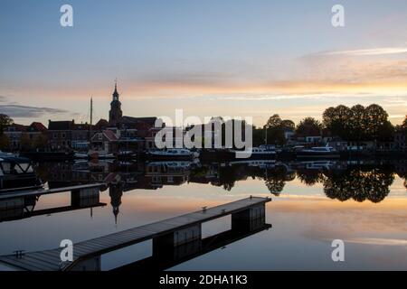 Sonnenaufgang a Blokzijl Niederlande Foto Stock