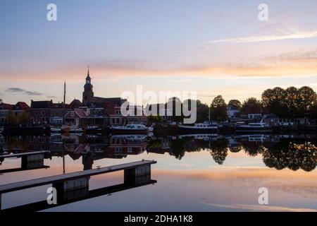 Sonnenaufgang a Blokzijl Niederlande Foto Stock