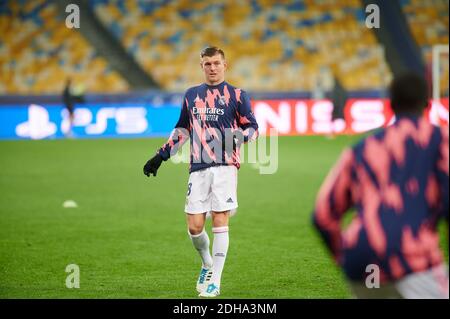 KIEV, UCRAINA - 1 DICEMBRE 2020: Toni Kroos. La partita di calcio del Gruppo B della UEFA Champions League FC Shakhtar Donetsk vs Real Madrid FC Foto Stock