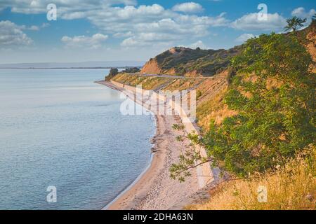 Baia di Anzac, Penisola di Gallipoli, Provincia di Canakkale, Turchia. La spiaggia di Anzac Cove. Foto Stock