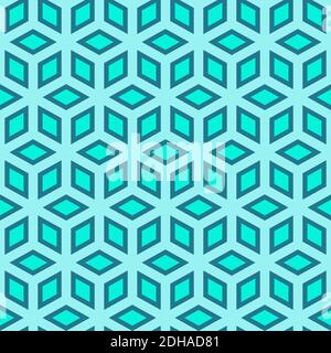 Moderno design vettoriale senza giunture di tendenza di esagoni multicolore adatti per la stampa e il tessuto. Sfondo floreale geometrico alla moda. Illustrazione Vettoriale