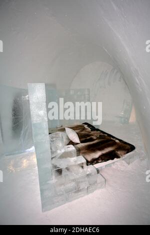 ICE HOTEL, JUKASSJARVI SVEZIA Foto Stock