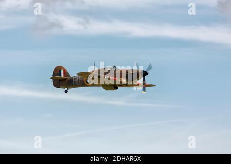 Hawker Hurricane in volo Foto Stock