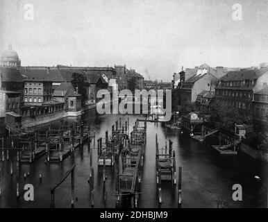 Kurfürstenbrücke, Berlino 1883. Foto Stock