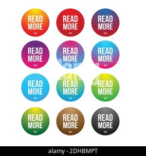 Ulteriori informazioni sul cerchio del set di pulsanti Illustrazione Vettoriale