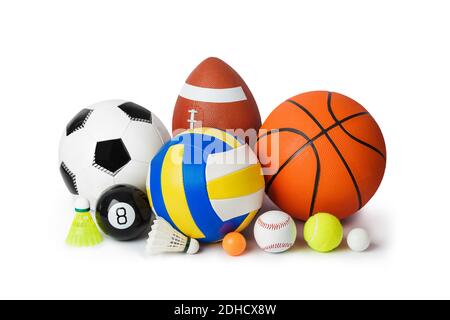 Set di attrezzature sportive Foto Stock