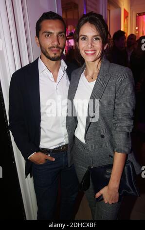 Louise Monot et son compagnon Samir Boitard lors de la soireede presentation de la collaboration artistique de Thomas Lelu pour Tara Jarmon a Paris, France, le 03 Ottobre 2017. Foto di Jerome Domine/ABACAPRESS.COM Foto Stock