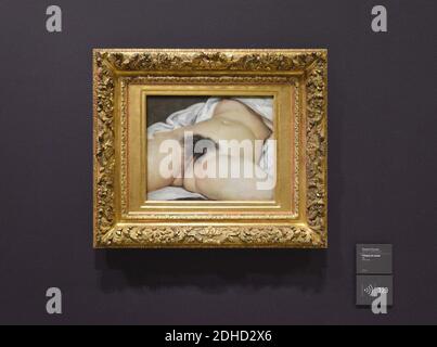L Origine du Monde-Courbet-Orsay-cadre. Foto Stock