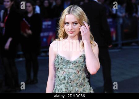 Kathryn Newton partecipa a tre tabelloni pubblicitari fuori da Ebing, Missouri, durante il BFI London International Film Festival a Londra, Inghilterra, il 15 ottobre 2017. Foto di Aurore Marechal/ABACAPRESS.COM Foto Stock