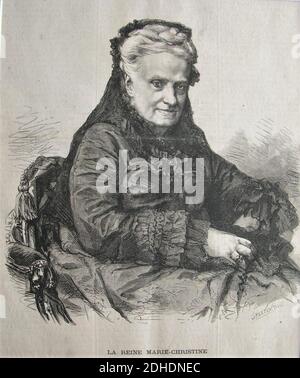 La Reine Marie-Christine (Maria Christina delle due Sicilie). Foto Stock