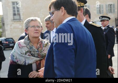 Genevieve Darrieussecq , segretario di Stato agli eserciti, a Rochefort-sur-mer, Francia, il 27 ottobre 2017. Foto di Arnault Serriere/ABACAPRESS.COM Foto Stock