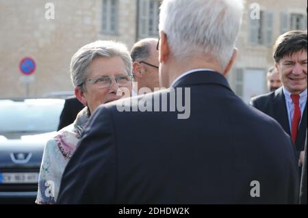 Genevieve Darrieussecq , segretario di Stato agli eserciti, a Rochefort-sur-mer, Francia, il 27 ottobre 2017. Foto di Arnault Serriere/ABACAPRESS.COM Foto Stock