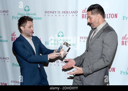 Chris Hardwick e Joe Manganiello partecipano al 28° Luncheon annuale di Peggy Albrecht friendly House al Beverly Hilton Hotel il 28 ottobre 2017 a Beverly Hills, California. Foto di Lionel Hahn/AbacaPress.com Foto Stock