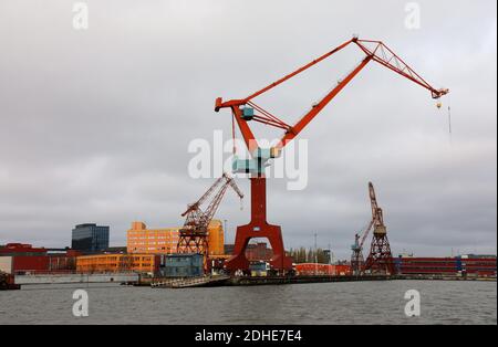 Porto di Göteborg Foto Stock