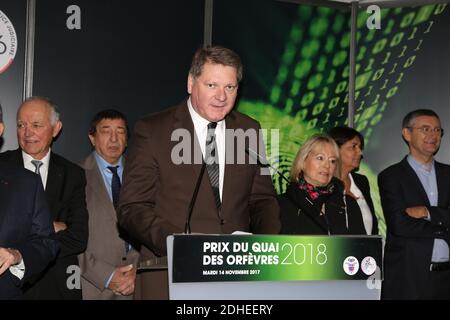 Christian Sainte partecipa al 'Prix du Quai des Orfevres' tenutosi presso la sede della polizia parigina il 36, Rue du Bastion a Parigi, Francia, il 14 novembre 2017. Foto di Jerome Domine/ABACAPRESS.COM Foto Stock