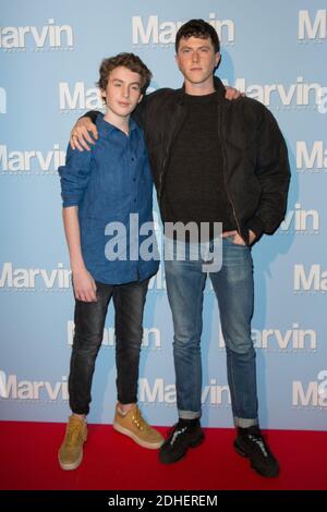 Jules Porier, Finnegan Oldfield arriverà alla prima del film 'marvin' di Parigi al LOUXOR Cinema il 20 novembre 2017 a Parigi, Francia. Foto di Nasser Berzane/ABACAPRESS.COM Foto Stock