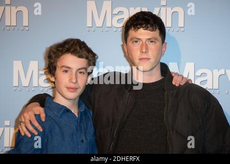 Jules Porier, Finnegan Oldfield arriverà alla prima del film 'marvin' di Parigi al LOUXOR Cinema il 20 novembre 2017 a Parigi, Francia. Foto di Nasser Berzane/ABACAPRESS.COM Foto Stock