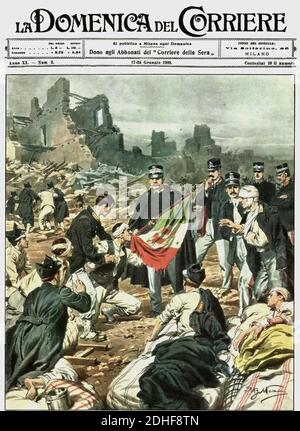 La Domenica del Corriere (17-24 Gennaio 1909). Foto Stock