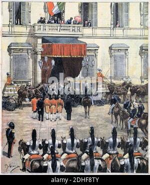 La Domenica del Corriere, 24 giugno 1900 - apertura XXI legislatura. Foto Stock