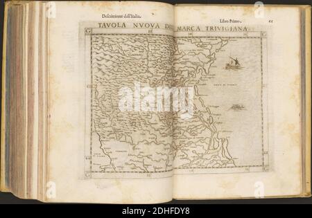 La Geografia di Claudio Tolomeo Alessandrino, Tradotta di Greco nell'Idioma volare Italiano da Girolamo Russcelli (1598) 40. Foto Stock
