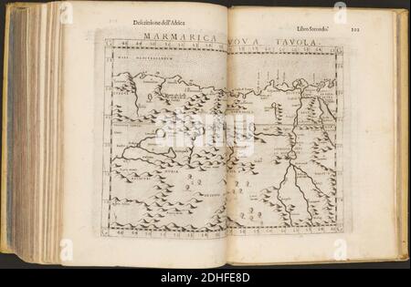 La Geografia di Claudio Tolomeo Alessandrino, Tradotta di Greco nell'Idioma volare Italiano da Girolamo Russcelli (1598) 52. Foto Stock