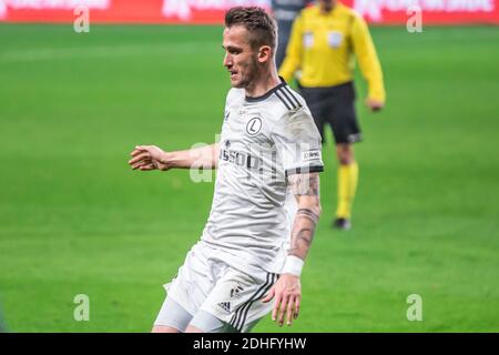 Tomas Pekhart di Legia in azione durante la partita della PKO Ekstraklasa League polacca tra Legia Warszawa e Lechia Gdansk al Marshal Jozef Pilsudski Legia Warsaw Municipal Stadium.(Punteggio finale; Legia Warszawa 2:0 Lechia Gdansk) Foto Stock