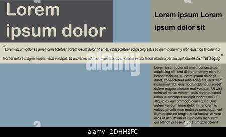 Un disegno astratto di layout a blocchi di colore neutri. Illustrazione Vettoriale