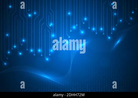 linee digitali con background tecnologico astratto. Illustrazione Vettoriale