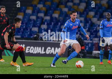 Napoli, Campania, Italia. 10 dicembre 2020. Durante la partita di calcio della Champions League SSC Napoli vs FC Real Sociedad il 10 dicembre 2020 allo stadio San Paolo di Napoli.in foto: Fabian Ruiz Credit: Fabio Sasso/ZUMA Wire/Alamy Live News Foto Stock