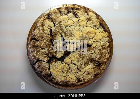 Una vista dall'alto di una torta di shoofly olandese della Pennsylvania Foto Stock