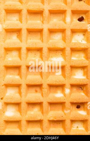 Sfondo / superficie da un waffle belga Foto Stock