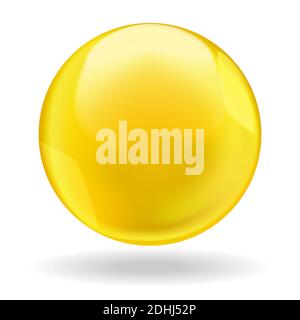 Bolla traslucida o goccia rotonda con trasparenza Illustrazione Vettoriale