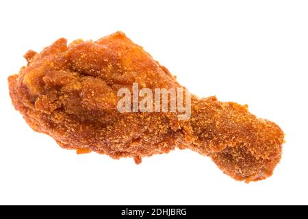 Un portafuso di pollo fritto isolato su sfondo bianco Foto Stock