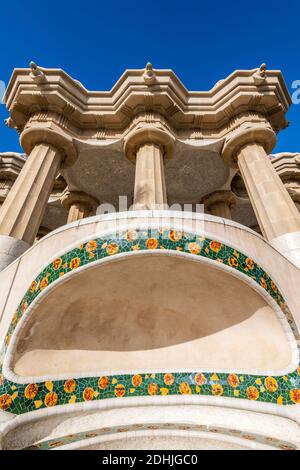 Parco Guell, Barcellona, in Catalogna, Spagna Foto Stock