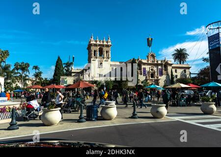 San Diego, California, USA - 23 Dicembre 2018 : Vista di Plaza de Panama Foto Stock