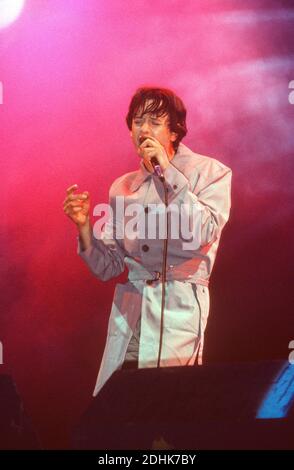 Pulp si esibisce al Glastonbury Festival 1998, Worthy Farm Somerset, Inghilterra. Foto Stock