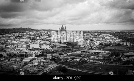 La più grande chiesa di Gozo chiamata Xewkija Rotunda Foto Stock