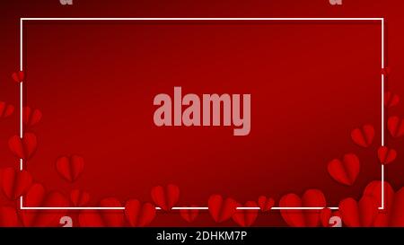 EPS10 sfondo vettoriale con cuori fluttering. Perfetto per San Valentino o biglietti d'auguri. Metti il tuo testo. Illustrazione Vettoriale