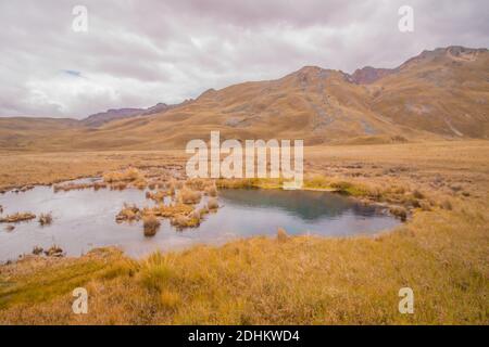 Campi in Huaraz, Perù Foto Stock