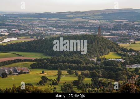 The walk to Dumyat in the Ochil Hills affords some of the best views in Scotland. Stock Photo