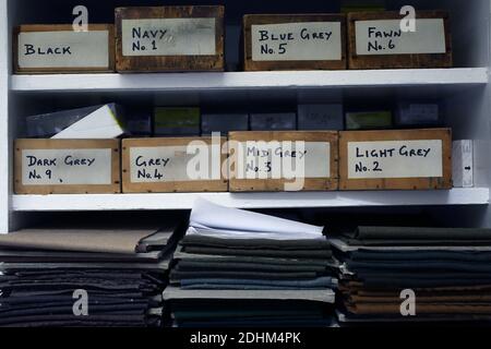 Anderson & Sheppard creatori di sartoria e accessori su misura/Anderson & Sheppard è stato fondato nel 1906 Foto Stock
