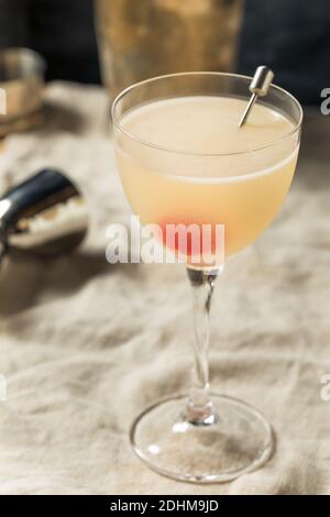 Cocktail rinfrescante al casinò boozy con Gin Maraschino e Lemon Foto Stock