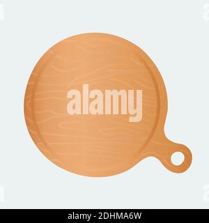 Pannello di taglio realistico isolato per alimenti. Illustrazione vettoriale. Illustrazione Vettoriale