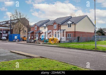 Costruzione di nuovi appartamenti a Woodrow, Redditch, Worcestershire, Inghilterra. Foto Stock